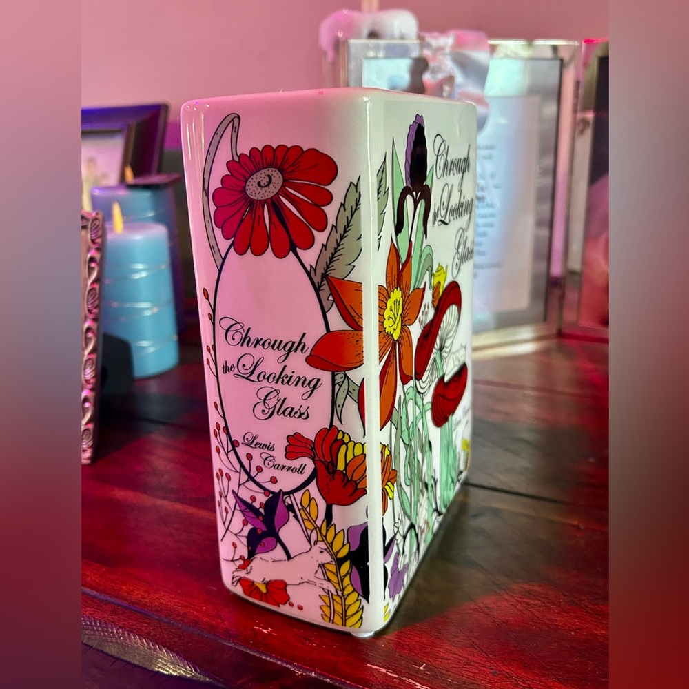 Through the Looking Glass Decorative Ceramic Book Vase